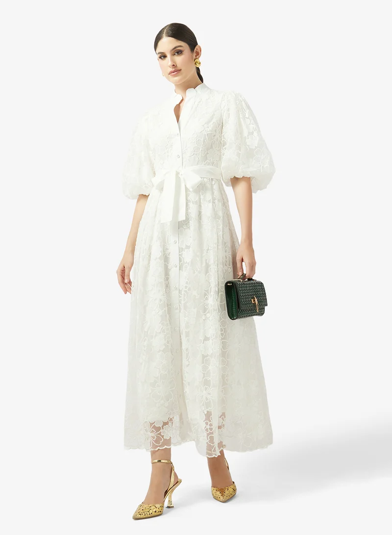 Khizana  Puff Sleeve A-line Dress for Women | Best Price UAE